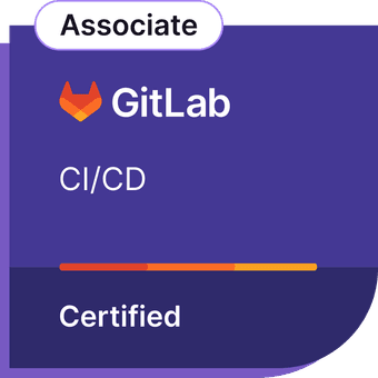 GitLab Certified CI/CD Associate certification badge