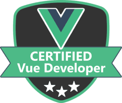 Vue certification badge